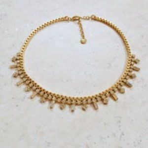 Juicy Couture Gold Crystal Baguette Necklace